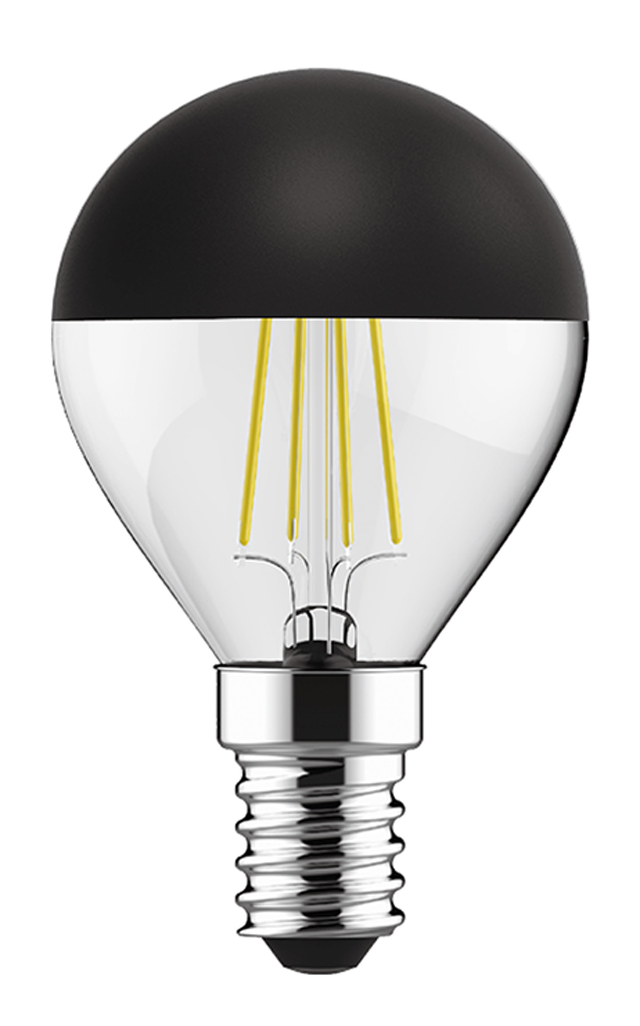 4600356  Classic Style Black Top Ball G45 E14 4W 2700K 330lm